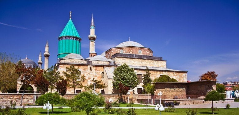 Konya (Iconium) — a quite large city that is the heartland of mystic Sufi order, the site of Rumi's tomb, and with some elegant Seljuq architecture, all surrounded by vast steppes